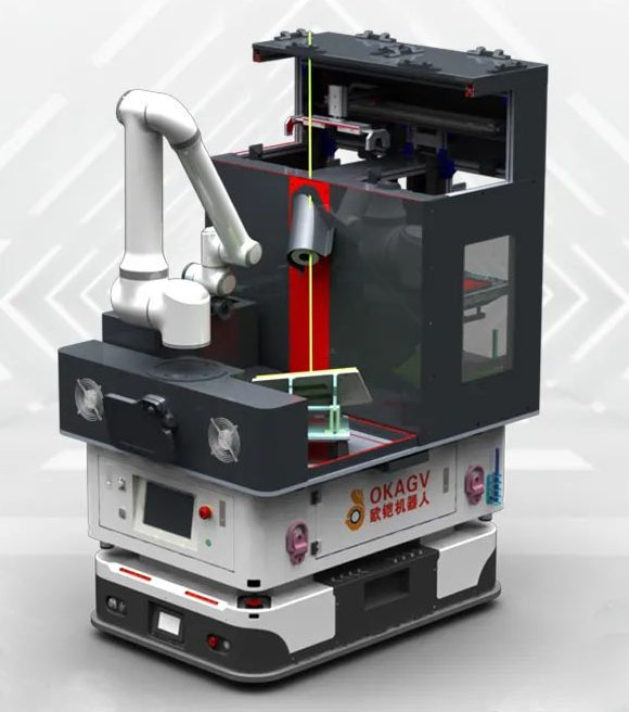 ŷ�����ϻ����ˣ�AGV+��е�ۣ�����CNC��������